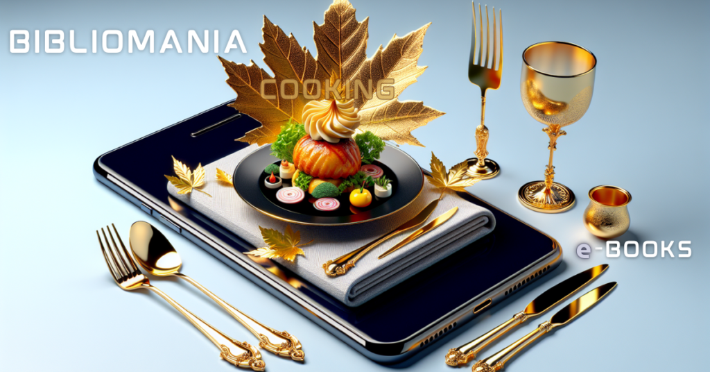 Wayne A. Cargill ~ Client Scout graphic design for Bibliomania e-Books Cooking Author Genres