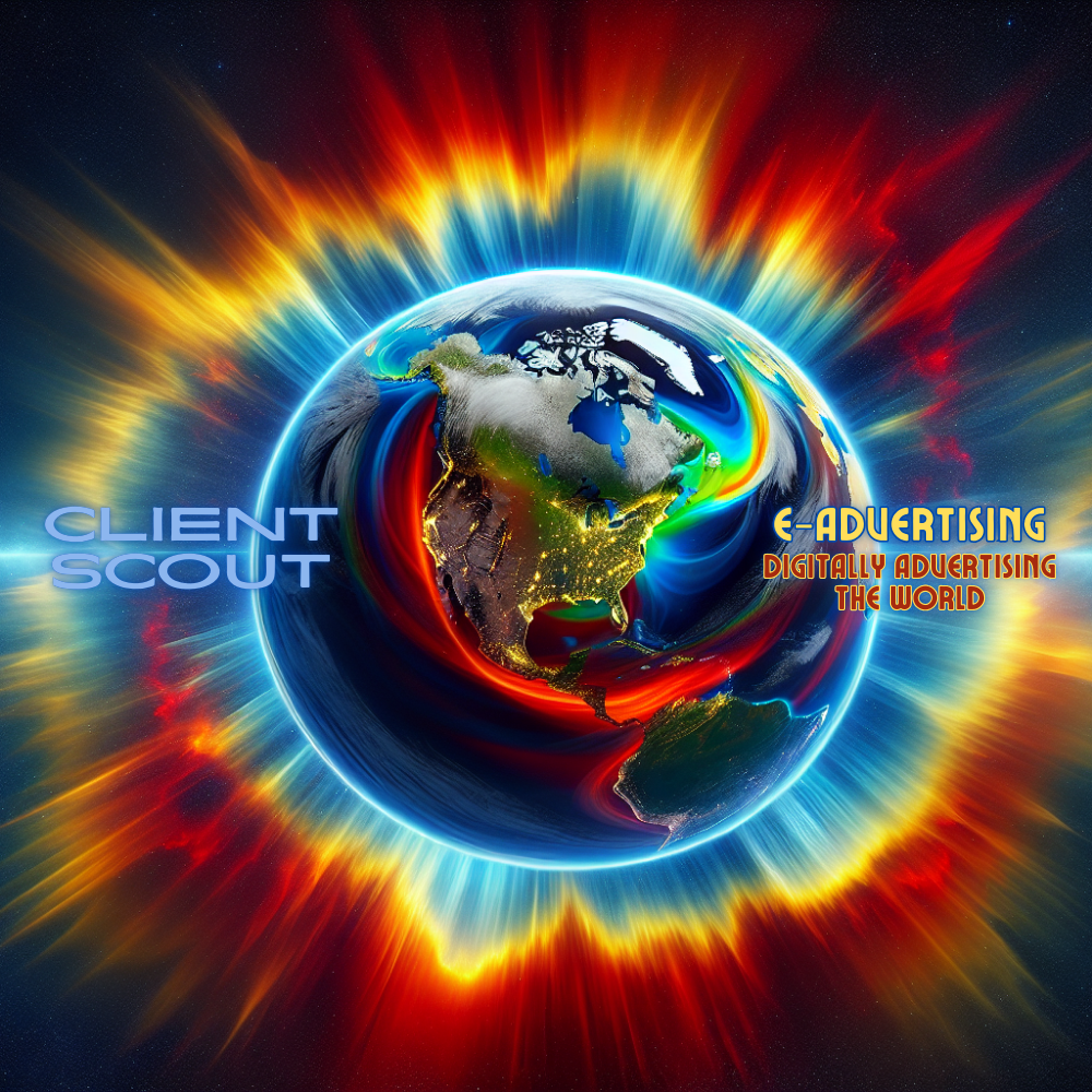 Wayne A. Cargill ~ Client Scout graphic design in support of Client Scout e-Advertising: Digitally Advertising The World