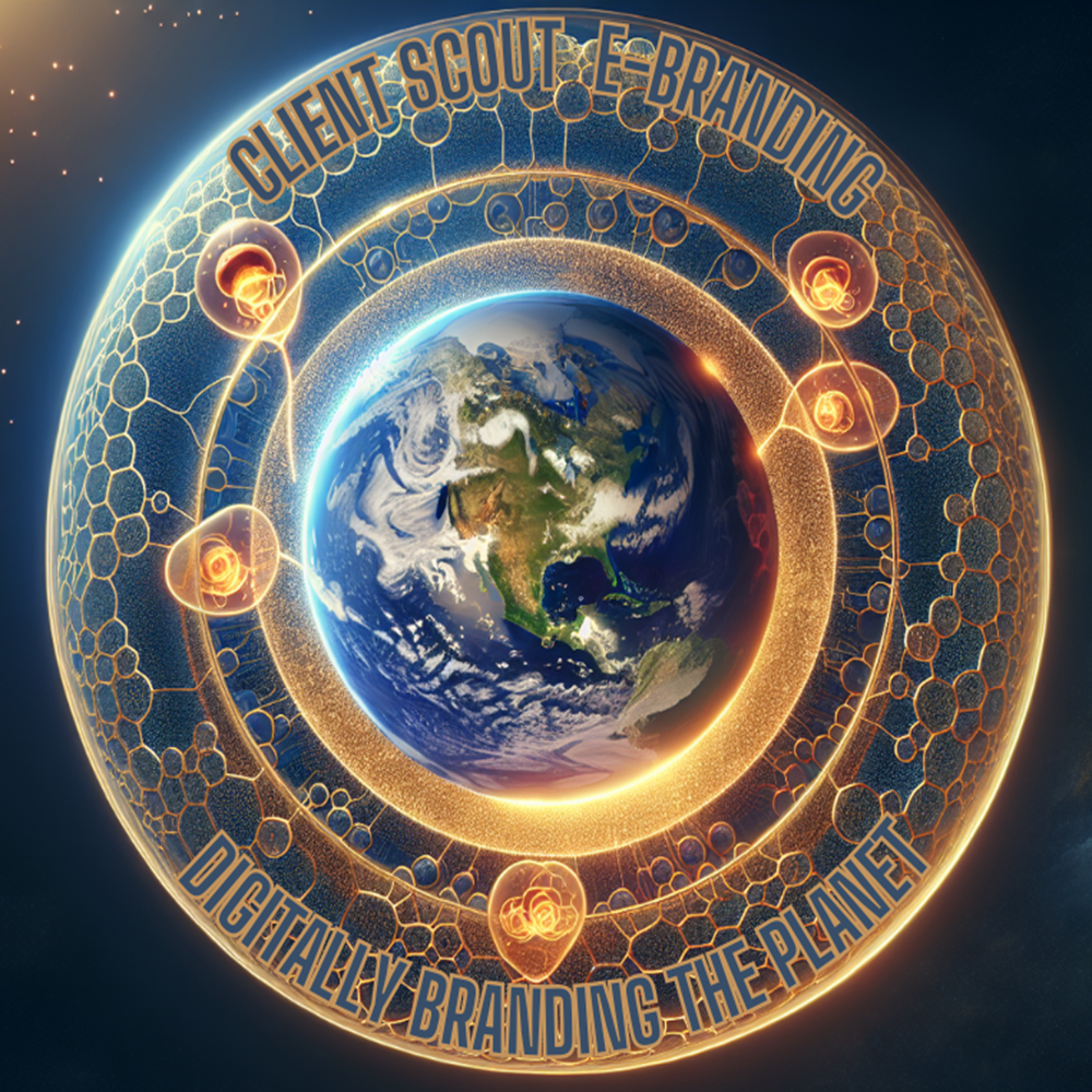 Wayne A. Cargill ~ Client Scout graphic design in support of Client Scout e-Branding: Digitally Branding The Planet